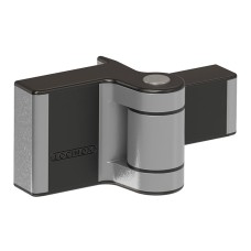 Locinox Puma Quick Fix Adjustable 2-Way Compact Gate Hinge - 106.5 x 60mm - Silver - Pair
