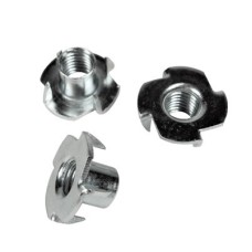 4 Pronged Tee Nut - M6 x 12.3mm - Zinc Plated - Pack of 200