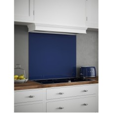 Self Adhesive Glass Kitchen Splashback - 750 x 900mm - Midnight Blue