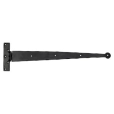 Blacksmith Light Duty Door Tee Hinge - 425mm Length - Antique Black Iron