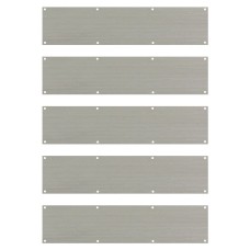 Exel Stainless Steel Kick Plate Trade Pack - 760 x 150 x 1.2mm - 8 Screw Holes - Satin - Pack of 5