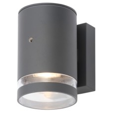 Forum Zink Lens Outdoor Up or Down Wall Light with Photocell - IP44 - Anthracite