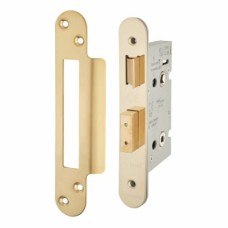 Hampstead Architectural Bathroom Lock - 65mm Case - 44mm Backset - Radius - PVD Brass
