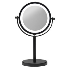 Croydex Freestanding LED 3x Magnifying Bathroom Mirror - 295 x 185 x 120mm - Matt Black