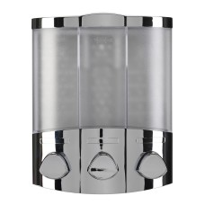 Croydex Euro Wall Mounted Trio Soap Dispenser - 180 x 100 x 230mm - Chrome