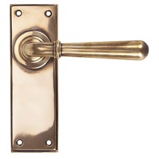 From The Anvil Polished Bronze Latch Door Handle - Newbury Range - 152 x 50mm