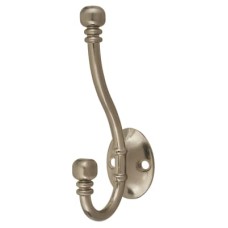 Exel Diecast Ball End Single Hat & Coat Hook - 130 x 35mm - Pewter