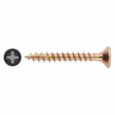 Vida All Purpose Pozi Countersunk Wood Screws - 3.5 x 30mm - Yellow Zinc - Pack of 200