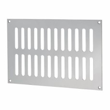 Exel Plain Slotted Vent - 229 x 152mm - 8170mm² Free Air Flow - Polished Stainless Steel