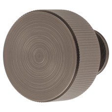 Carlisle Brass Lines Radio Round Cabinet Knob - 35mm Diameter - Anthracite Grey