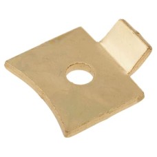 Exel Standard Flat Bookcase Clip - Electro Brass Plated - Pack of 10