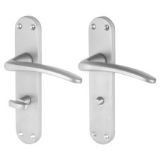Exel Satin Chrome Bathroom Door Handle - Salerno Range - 182 x 39mm