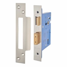 Hampstead Architectural 3 Lever Sashlock - 78mm Case - 57mm Backset - Square - Satin Stainless Steel