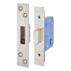Hampstead BS3621 5 Lever Deadlock - 65mm Case - 44mm Backset - Satin Stainless Steel
