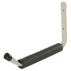Rothley Heavy Duty Tubular Garage and Shed Padded Storage Hook - 395mm Depth - Cream & Black