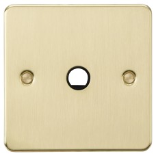 Knightsbridge 20A Flat Plate Flex Outlet Plate - Brushed Brass