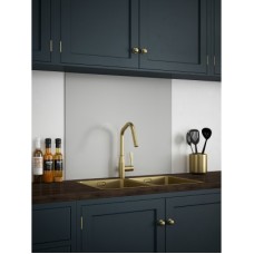 Self Adhesive Glass Kitchen Splashback - 750 x 900mm - Platinum