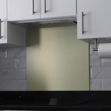 Exel Aluminium Kitchen Splashback - 900 x 750mm - Gloss Brushed Gold