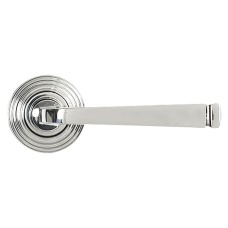 From The Anvil Polished Stainless Steel Door Handles on Round Beehive Rose - Avon Range 