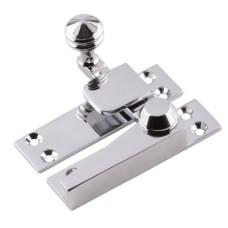 Exel Heavy Duty Reeded Quadrant Arm Sash Window Fastener - 70 x 19mm - Polished Chrome
