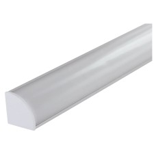 Integral LED Corner Surface Profile with Frosted Diffuser for LED Strip Light - 2000mm - Aluminium