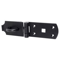 Heavy Pattern Hasp & Staple - 190mm Length - Black