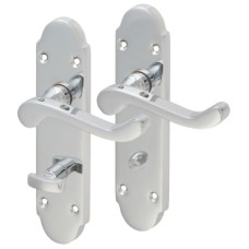 Exel Polished Chrome Victorian Summer Scroll Bathroom Door Handle - 168 x 40mm
