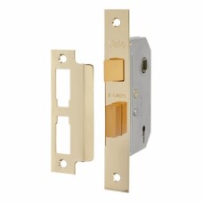 Yale 2 Lever Interior Door Sashlock - 67mm Case - 45mm Backset - Polished Brass