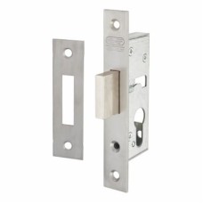 Nemef 9600 Narrow Style Euro Deadlock - 40mm Case - 25mm Backset - Satin Stainless Steel