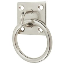 Heavy Duty Ring on Plate - 50 x 50 x 8mm - 316 Stainless Steel