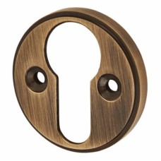 Exel Escutcheon - 40mm Diameter - Euro - Antique Brass