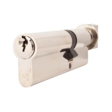 Exel 5 Pin 100mm Euro Thumbturn Cylinder - 40mm Turn + 60mm - Polished Nickel - KTD