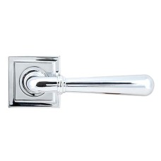 From The Anvil Polished Chrome Door Handles on Square Rose - Newbury Range 