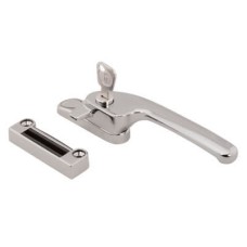 Fab & Fix Guru Breakseal Locking Casement Window Fastener - Right Hand - Bright Chrome