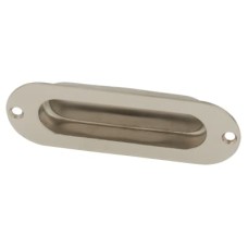 Exel Oval Flush Cabinet Pull Handle - 120 x 40mm - Polished Stainless Steel