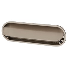 Exel Eccles Oval Flush Cabinet Pull Handle - 150 x 47mm - Satin Nickel 