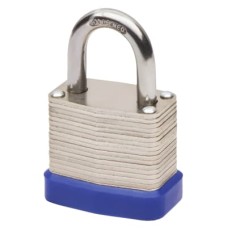 Squire Watchman Laminated Padlock - 30mm Body - 18 x 14mm Shackle - Keyed to Differ - Silver