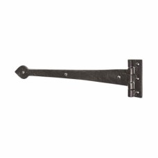 Elan Tudor Plain Door Tee Hinge - 460 x 105mm - Metalized Antique Black Iron