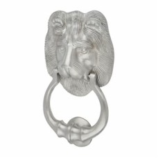 Heritage Brass by M Marcus Lion Door Knocker - 177 x 107mm - Satin Chrome
