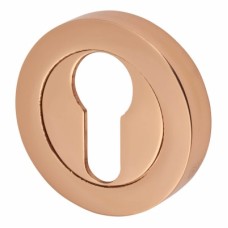 Hampstead Escutcheon - 50mm Diameter - Euro - Polished Copper