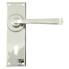 From The Anvil Polished Nickel Keyhole Door Handle - Avon Range - 152 x 48mm