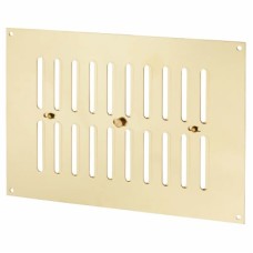 Hampstead Hit & Miss Vent - 242 x 165mm - Polished Brass