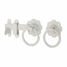Ring Gate Latch - 152mm Throw - White