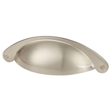 Exel Chest Drawer Cabinet Cup Handle - 64mm Centres - Satin Nickel