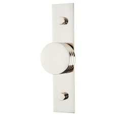 Frelan Hoxton Sturt Cabinet Knob on Fanshaw Backplate - 40mm Diameter - Polished Nickel