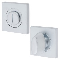 Serozzetta by Carlisle Brass Square Bathroom Turn & Release - 50mm Diameter - Satin Chrome