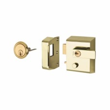 Yale P2 Double Locking Nightlatch - 40mm Backset - Polished Brass Case/Cylinder