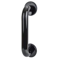 Hoppe AR602/300 Nylon D-Bar Door Pull Handle on Rose - Screw Fix - 300mm c/c - Ebony Black