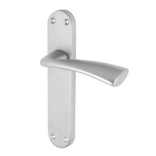 Exel Satin Chrome Latch Door Handle - Verona Range - 182 x 39mm
