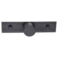Frelan Hoxton Sturt Cabinet Knob on Rushton Backplate - 30mm Diameter - Matt Black